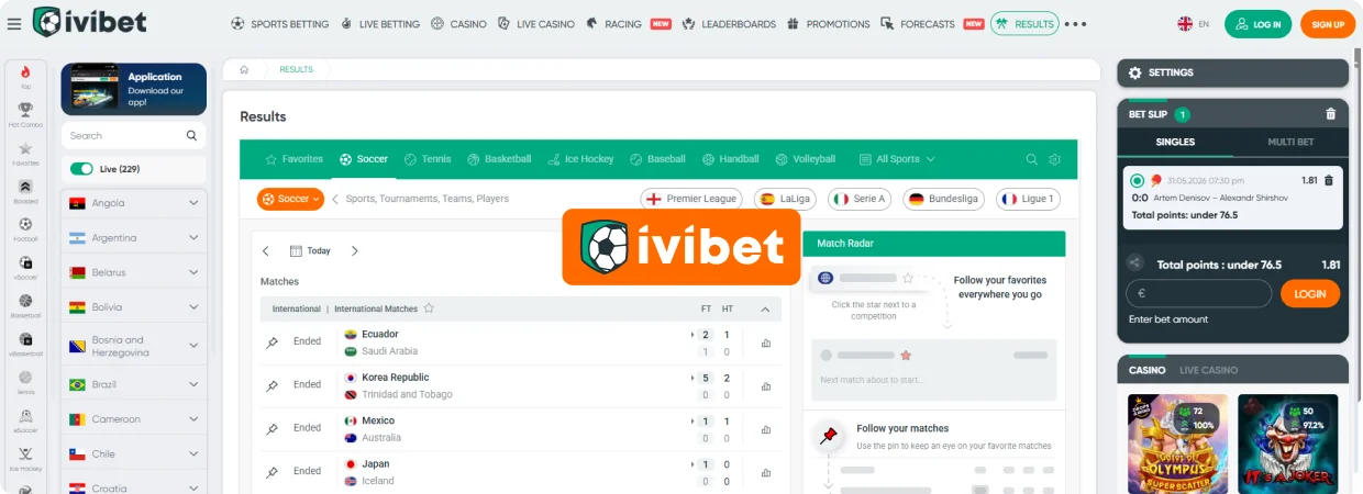 IviBet Stave V Živo IviBet Stave V Živo